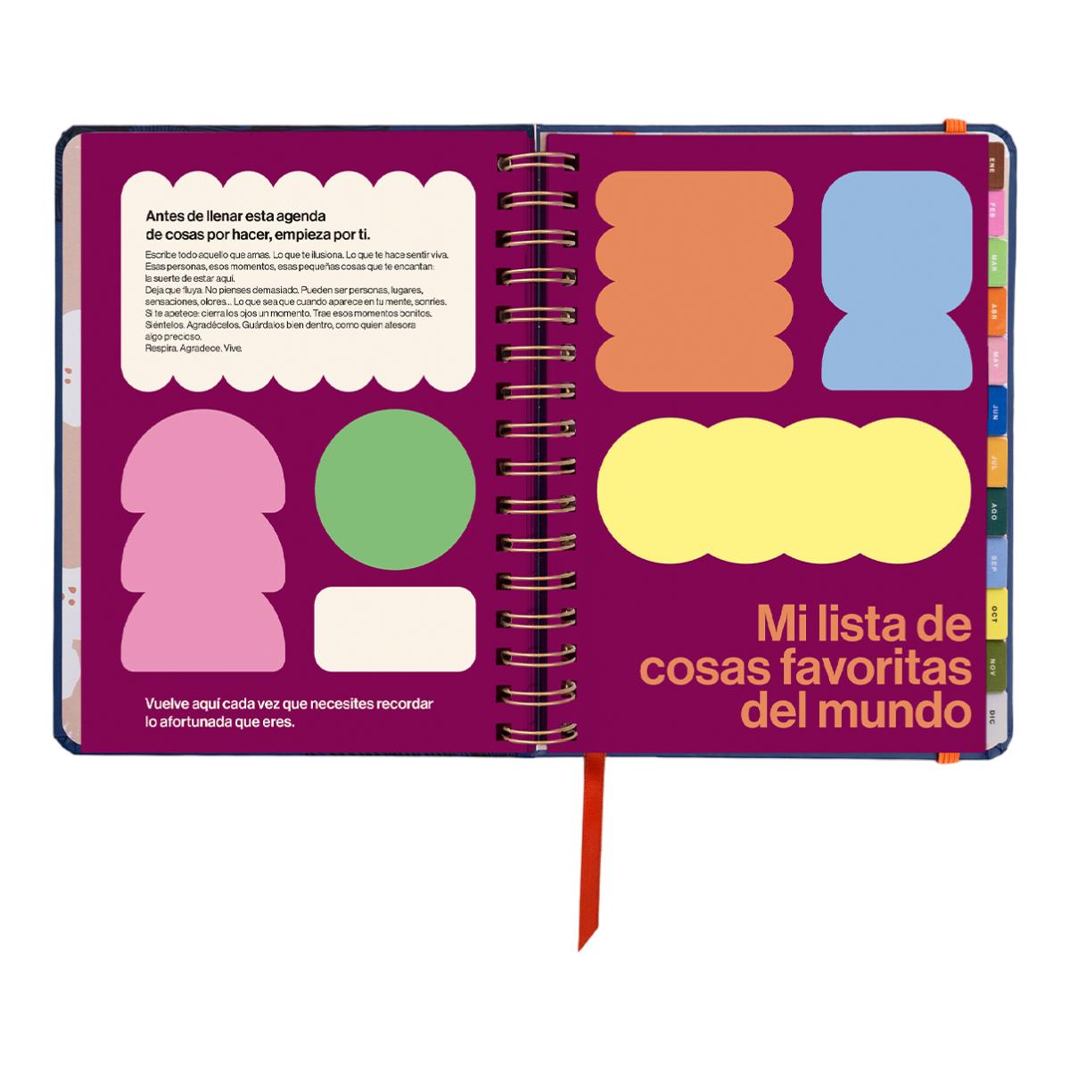 Agenda Anual 12 Meses 2027 168x220 mm Vista Semanal Kyoto UO Espanhol Multicolor-9