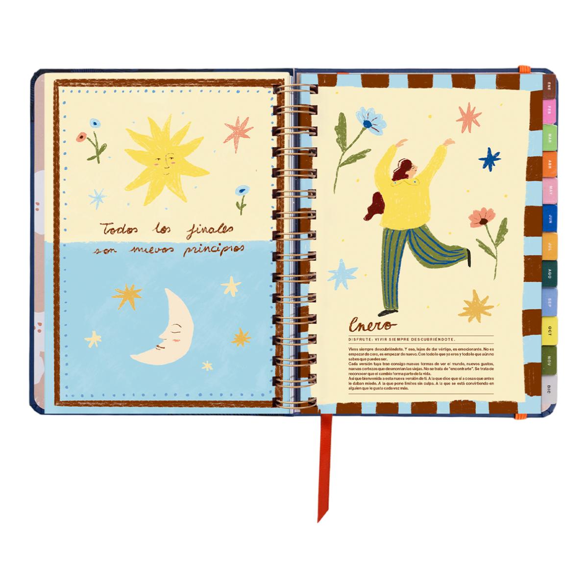 Agenda Anual 12 Meses 2027 168x220 mm Vista Semanal Kyoto UO Espanhol Multicolor-11