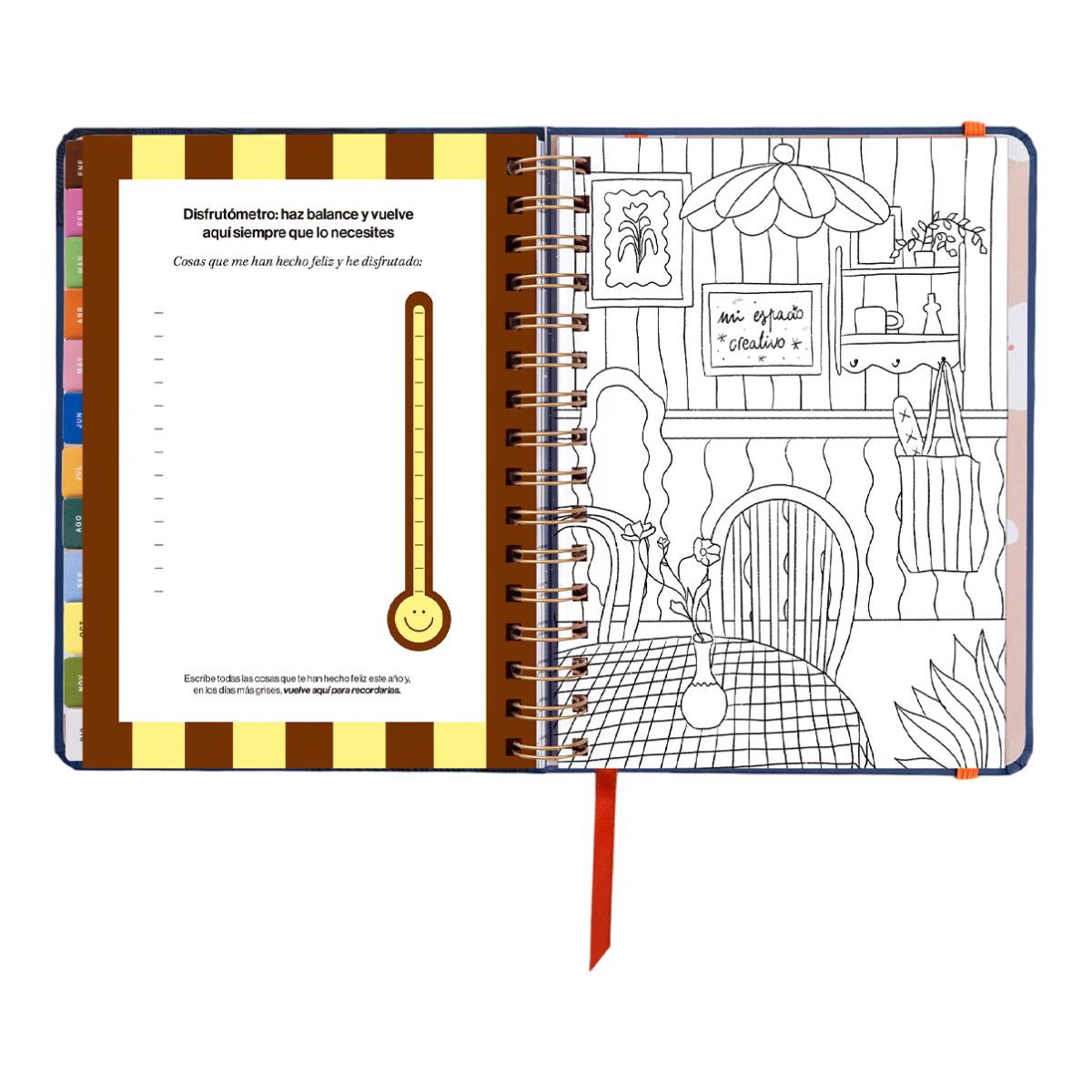 Agenda Anual 12 Meses 2027 168x220 mm Vista Semanal Kyoto UO Espanhol Multicolor-15