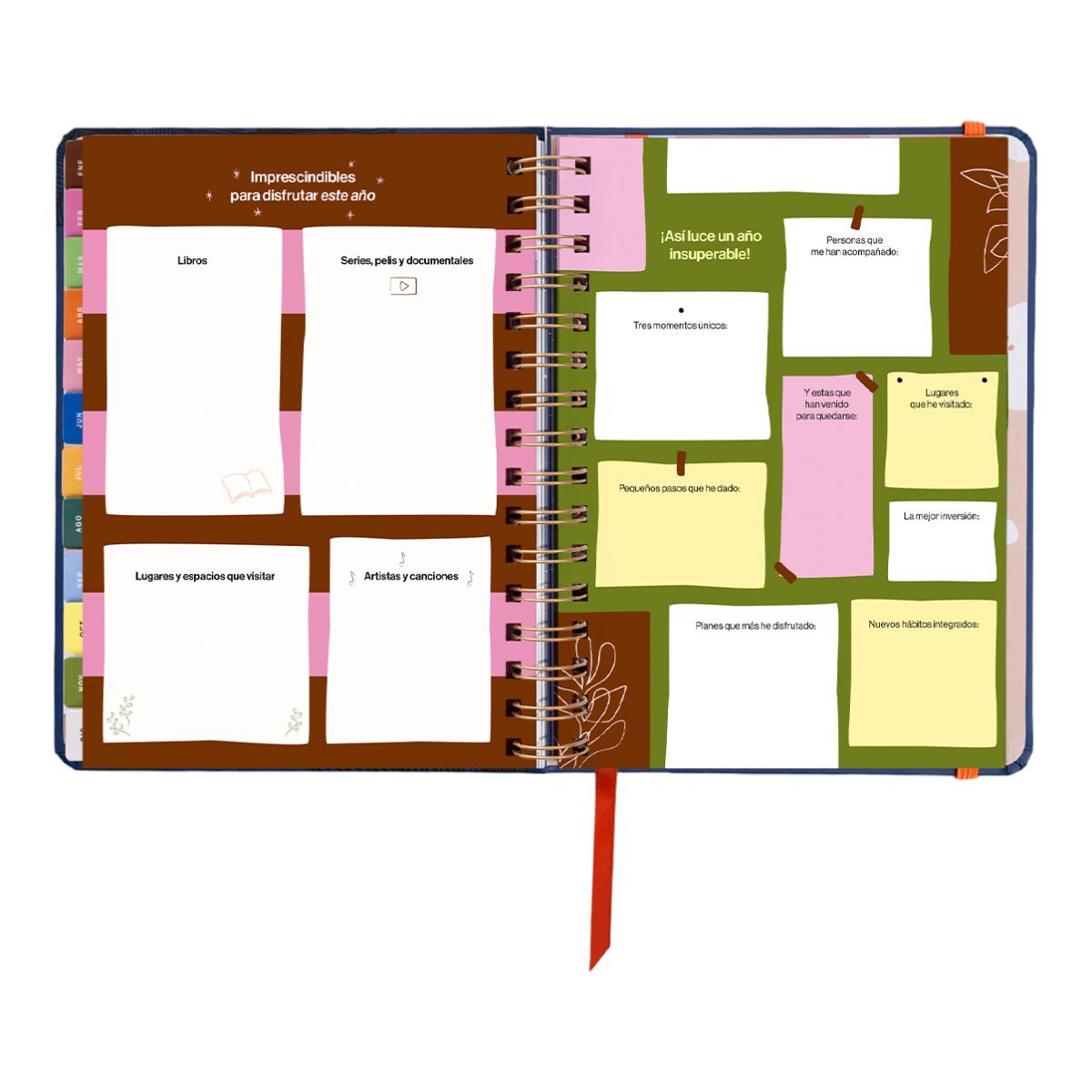 Agenda Anual 12 Meses 2027 168x220 mm Vista Semanal Kyoto UO Espanhol Multicolor-17