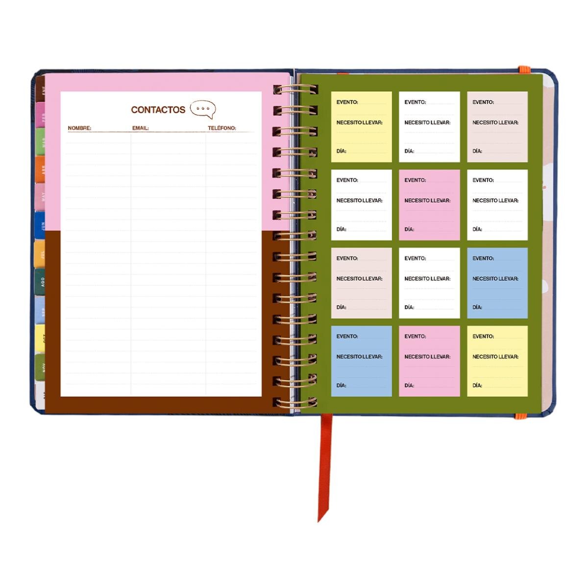 Agenda Anual 12 Meses 2027 168x220 mm Vista Semanal Kyoto UO Espanhol Multicolor-18