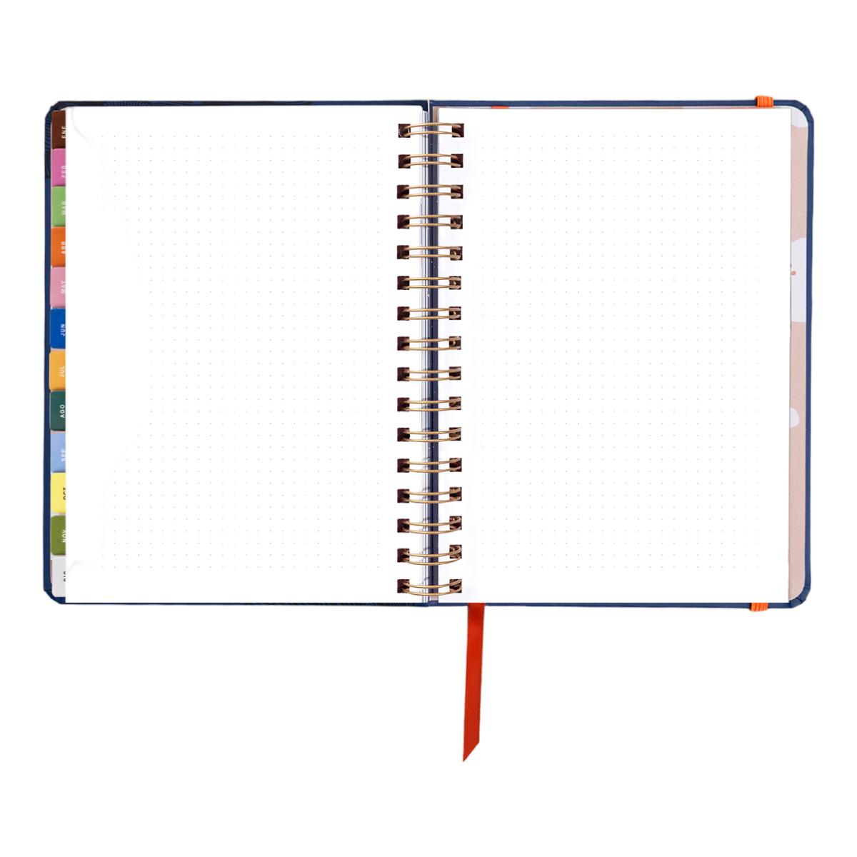 Agenda Anual 12 Meses 2027 168x220 mm Vista Semanal Kyoto UO Espanhol Multicolor-19