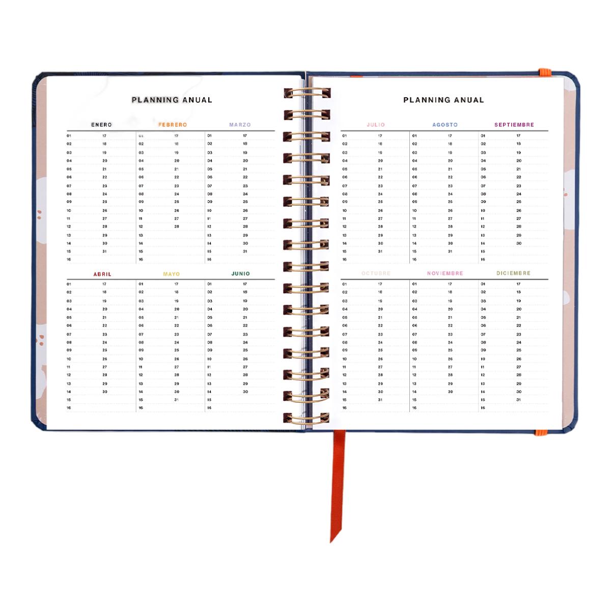 Agenda Anual 12 Meses 2027 168x220 mm 1 Dia por Página Kyoto UO Espanhol Multicolor-5
