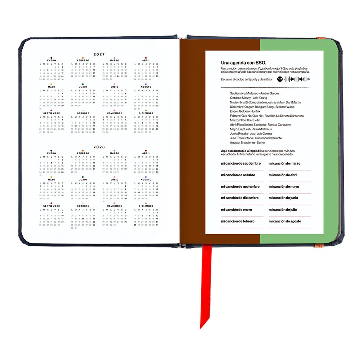 Agenda Anual 12 Meses 2027 128x154 mm Mini Vista Semanal Kyoto UO Espanhol Multicolor-5