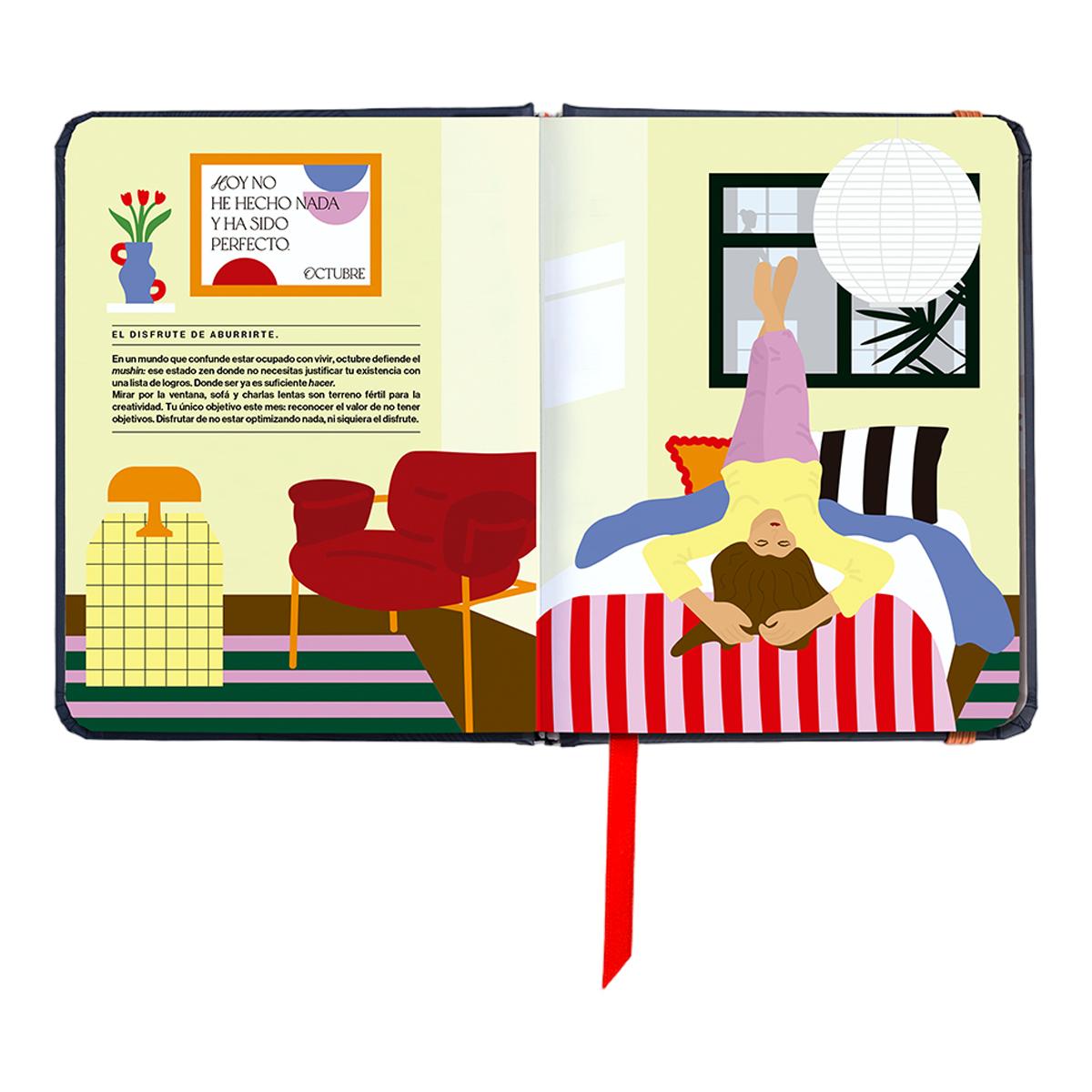 Agenda Anual 12 Meses 2027 128x154 mm Mini Vista Semanal Kyoto UO Espanhol Multicolor-12
