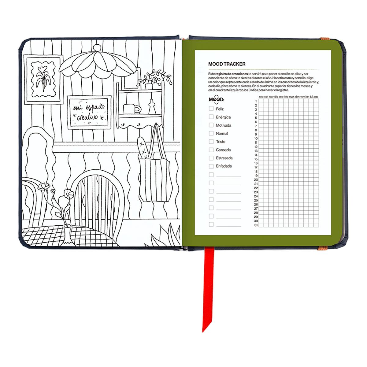 Agenda Anual 12 Meses 2027 128x154 mm Mini Vista Semanal Kyoto UO Espanhol Multicolor-16