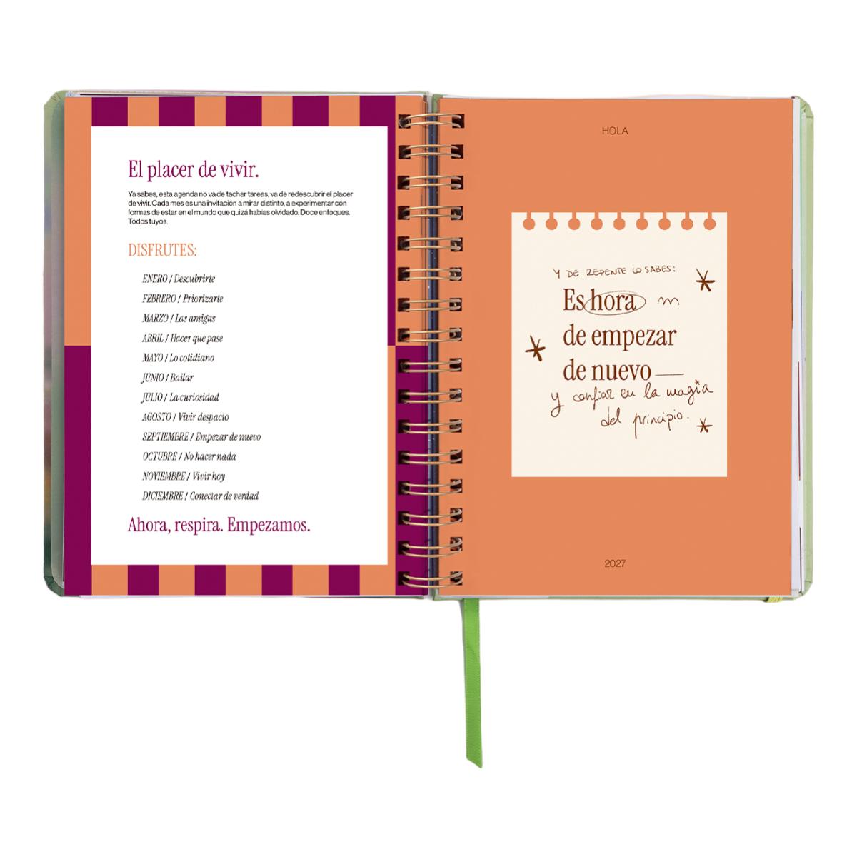 Agenda Anual 12 Meses 2027 168x220 mm 1 Dia por Página Bloom UO Espanhol Multicolor-10