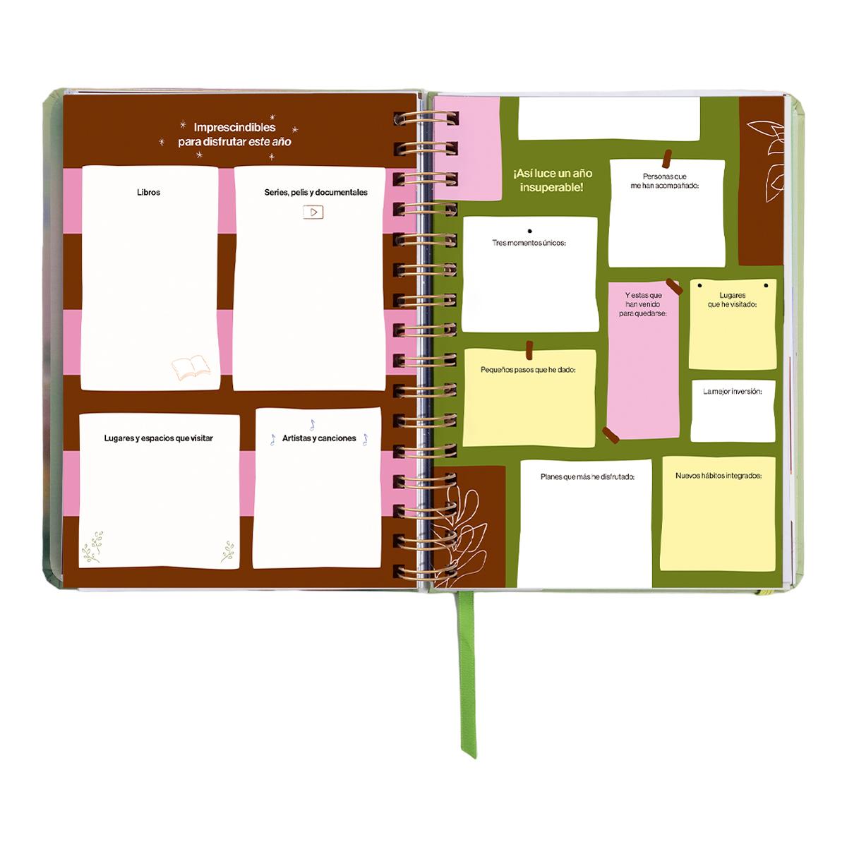 Agenda Anual 12 Meses 2027 168x220 mm 1 Dia por Página Bloom UO Espanhol Multicolor-17