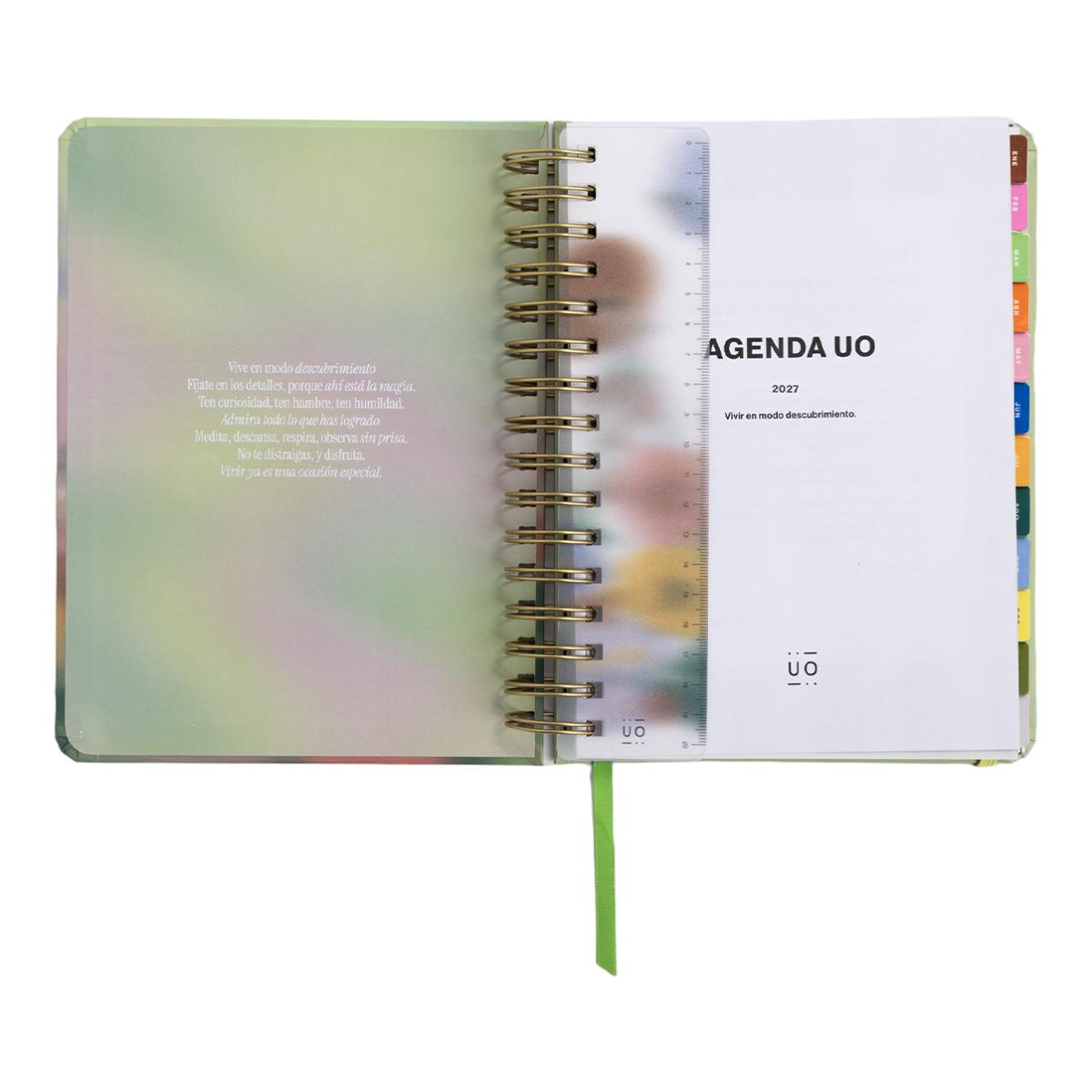 Agenda Anual 12 Meses 2027 168x220 mm Vista Semanal Bloom UO Espanhol Multicolor-2