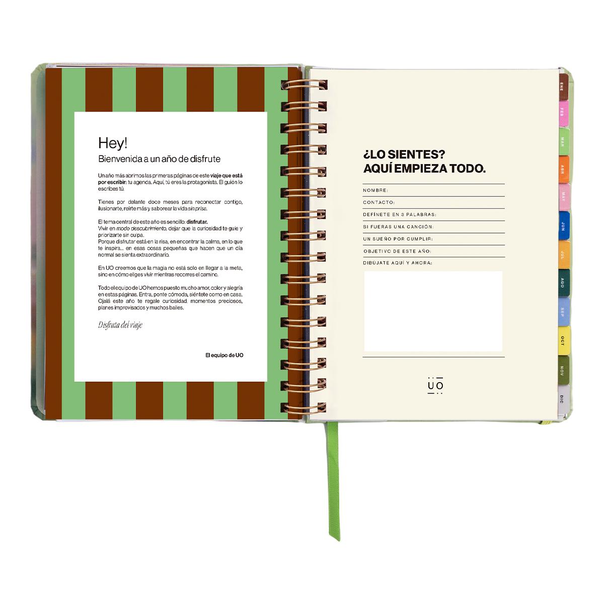 Agenda Anual 12 Meses 2027 168x220 mm Vista Semanal Bloom UO Espanhol Multicolor-3