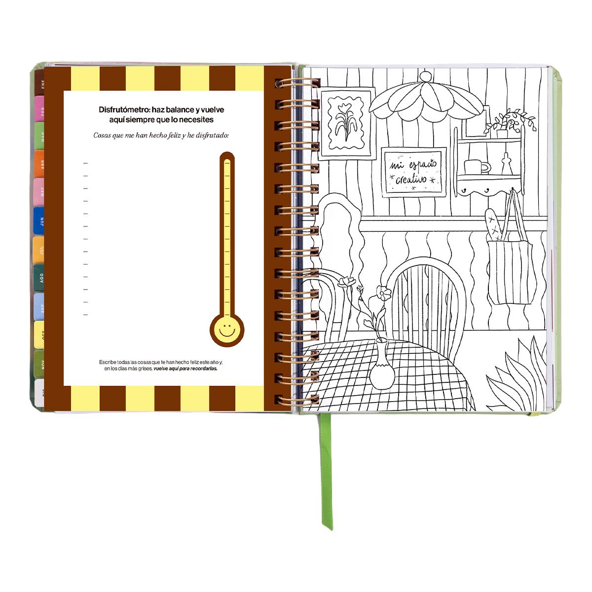 Agenda Anual 12 Meses 2027 168x220 mm Vista Semanal Bloom UO Espanhol Multicolor-15