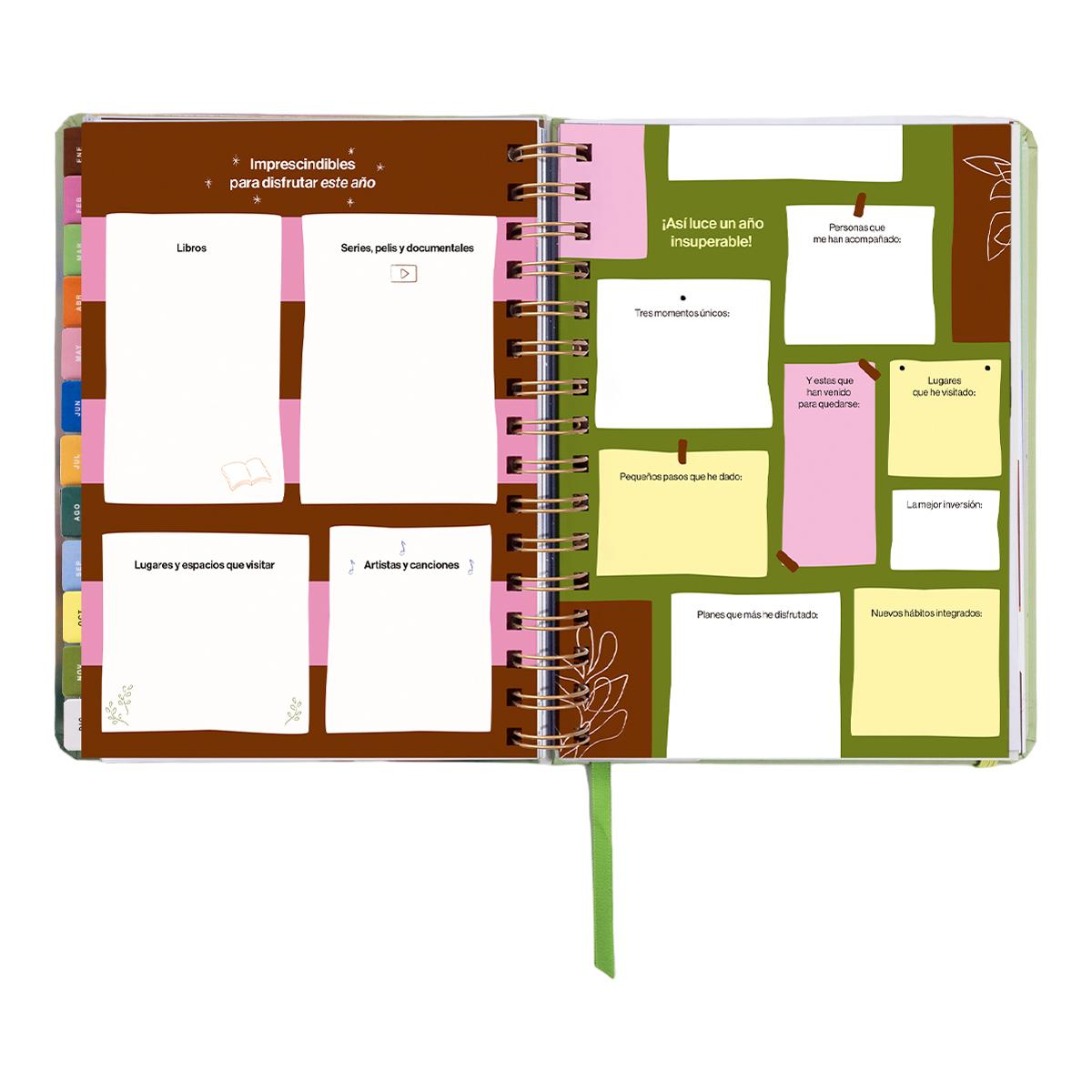 Agenda Anual 12 Meses 2027 168x220 mm Vista Semanal Bloom UO Espanhol Multicolor-17
