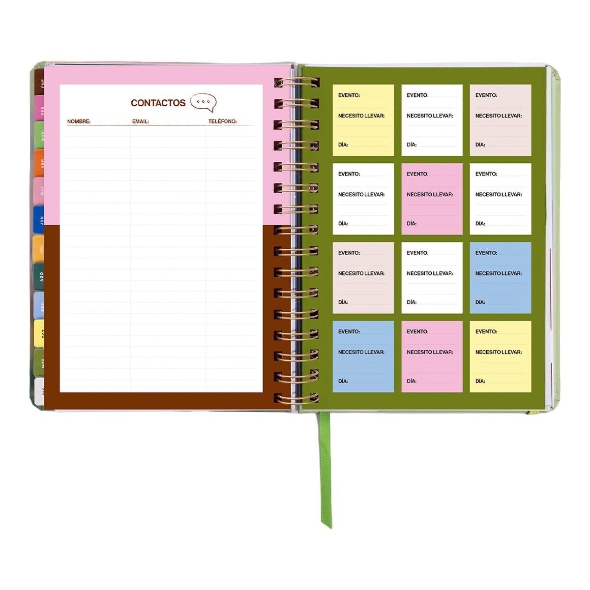 Agenda Anual 12 Meses 2027 168x220 mm Vista Semanal Bloom UO Espanhol Multicolor-18