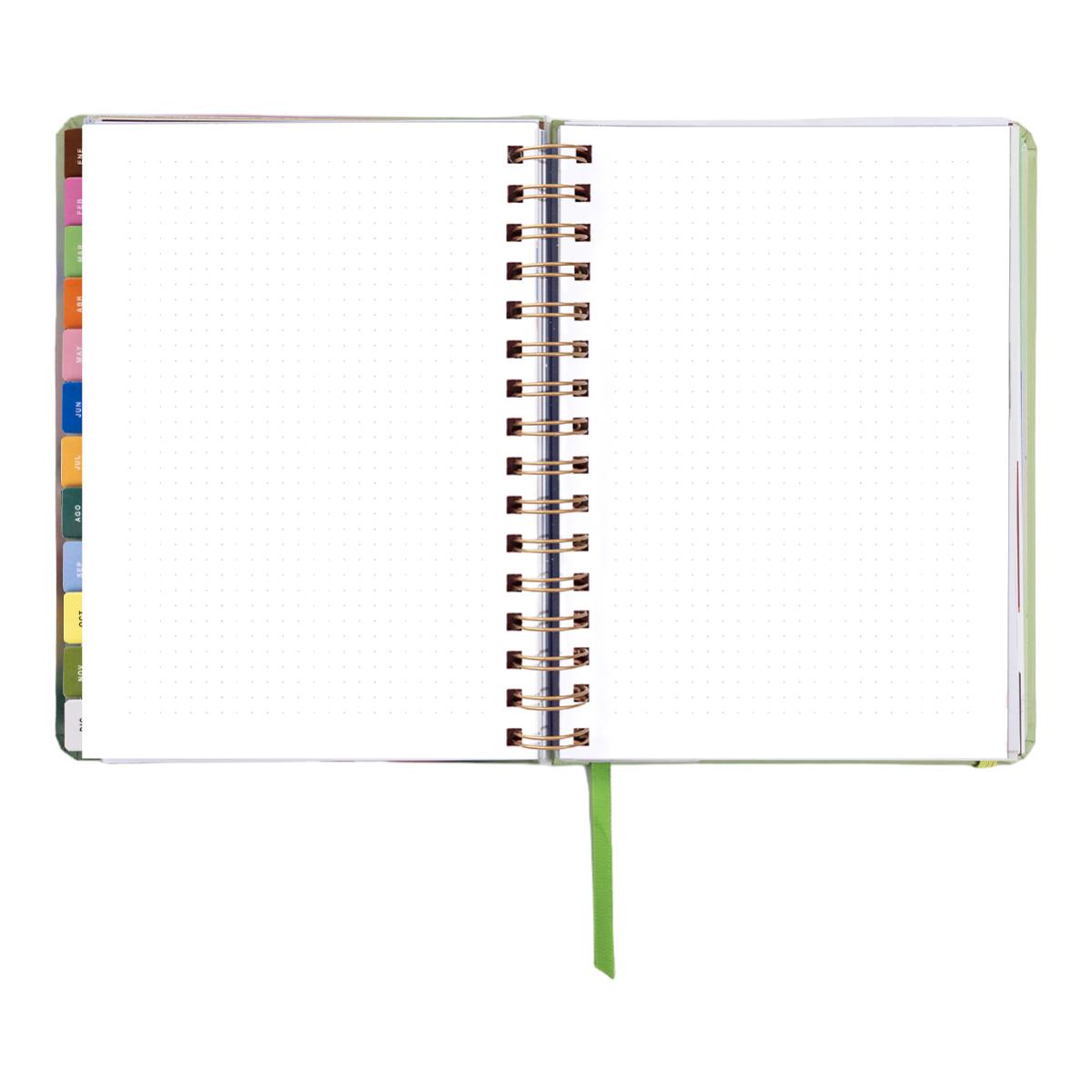 Agenda Anual 12 Meses 2027 168x220 mm Vista Semanal Bloom UO Espanhol Multicolor-19
