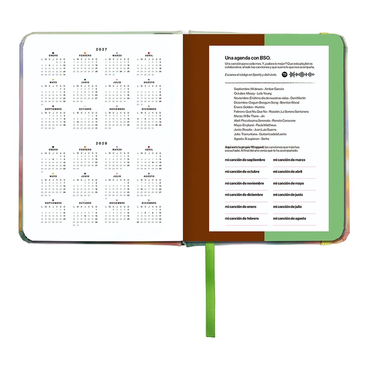 Agenda Anual 12 Meses 2027 128x154 mm Mini Vista Semanal Bloom UO Espanhol Multicolor-5