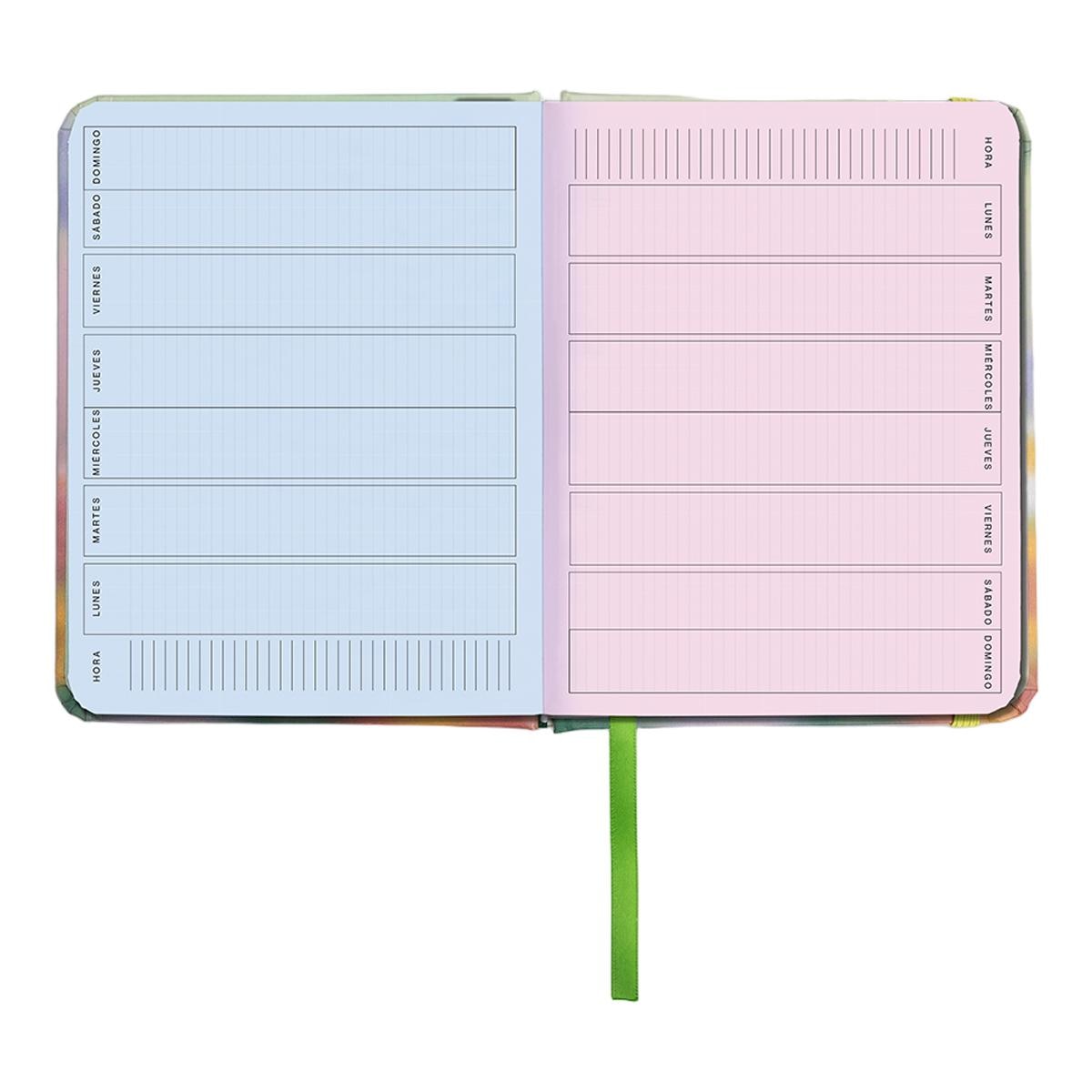 Agenda Anual 12 Meses 2027 128x154 mm Mini Vista Semanal Bloom UO Espanhol Multicolor-8