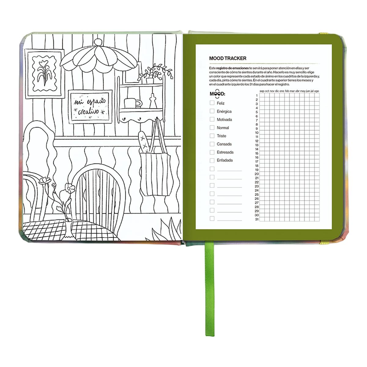 Agenda Anual 12 Meses 2027 128x154 mm Mini Vista Semanal Bloom UO Espanhol Multicolor-16