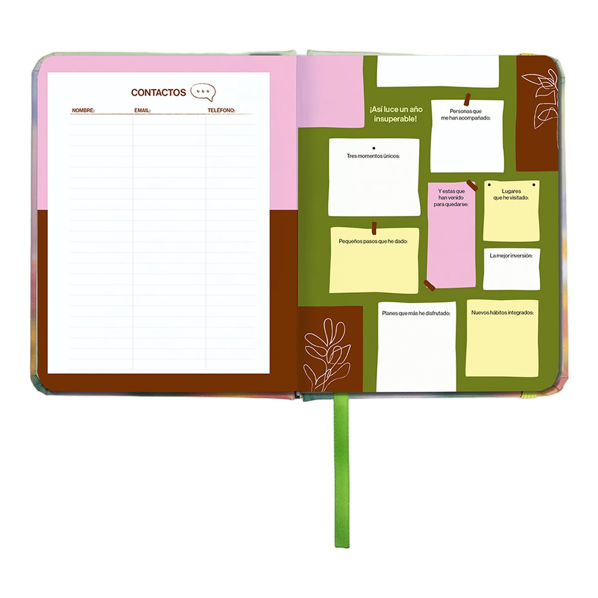 Agenda Anual 12 Meses 2027 128x154 mm Mini Vista Semanal Bloom UO Espanhol Multicolor-18