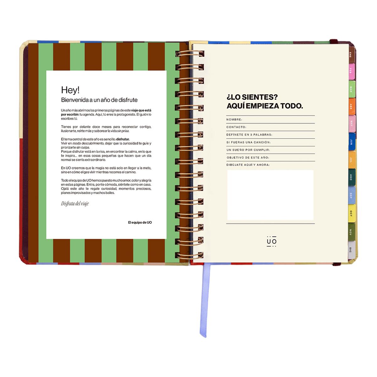 Agenda Anual 12 Meses 2027 168x220 mm Vista Semanal Copenhague UO Espanhol Multicolor-2