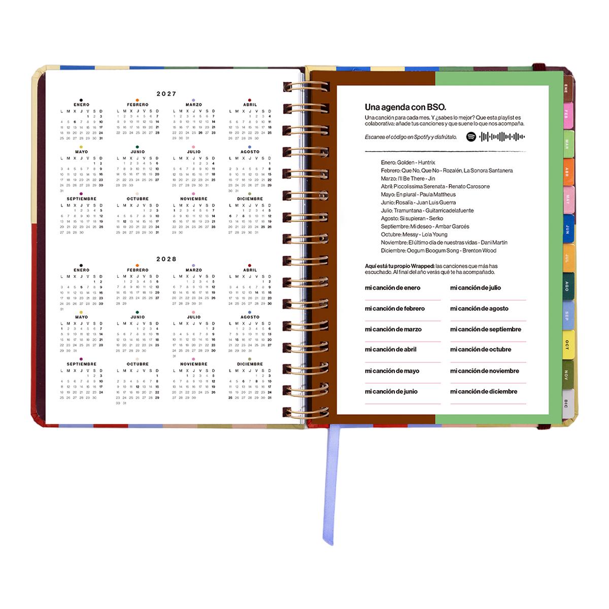 Agenda Anual 12 Meses 2027 168x220 mm Vista Semanal Copenhague UO Espanhol Multicolor-3