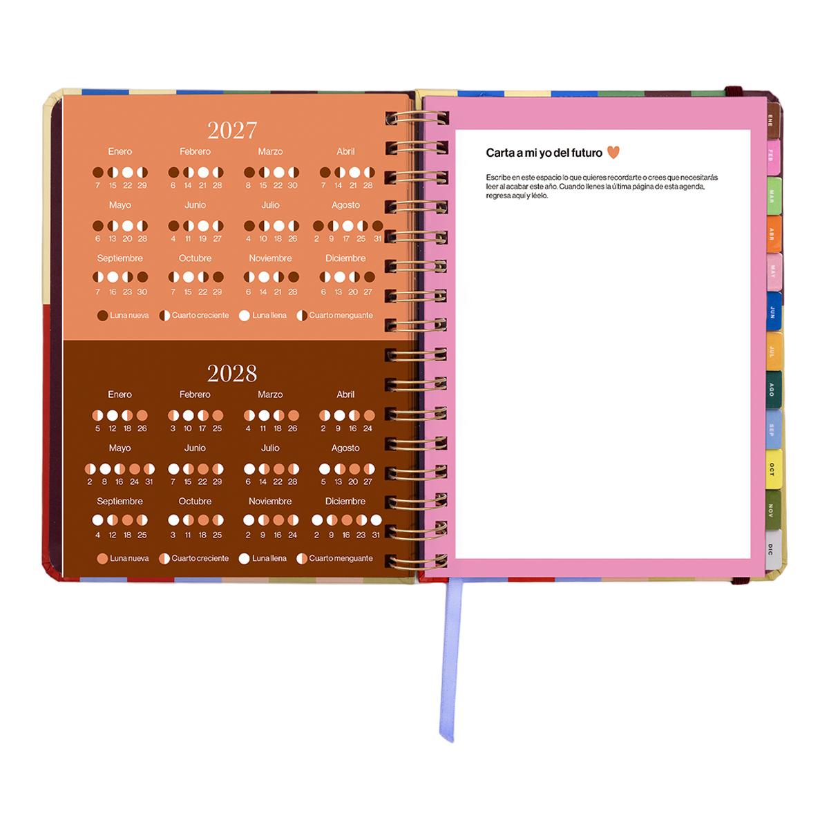 Agenda Anual 12 Meses 2027 168x220 mm Vista Semanal Copenhague UO Espanhol Multicolor-5