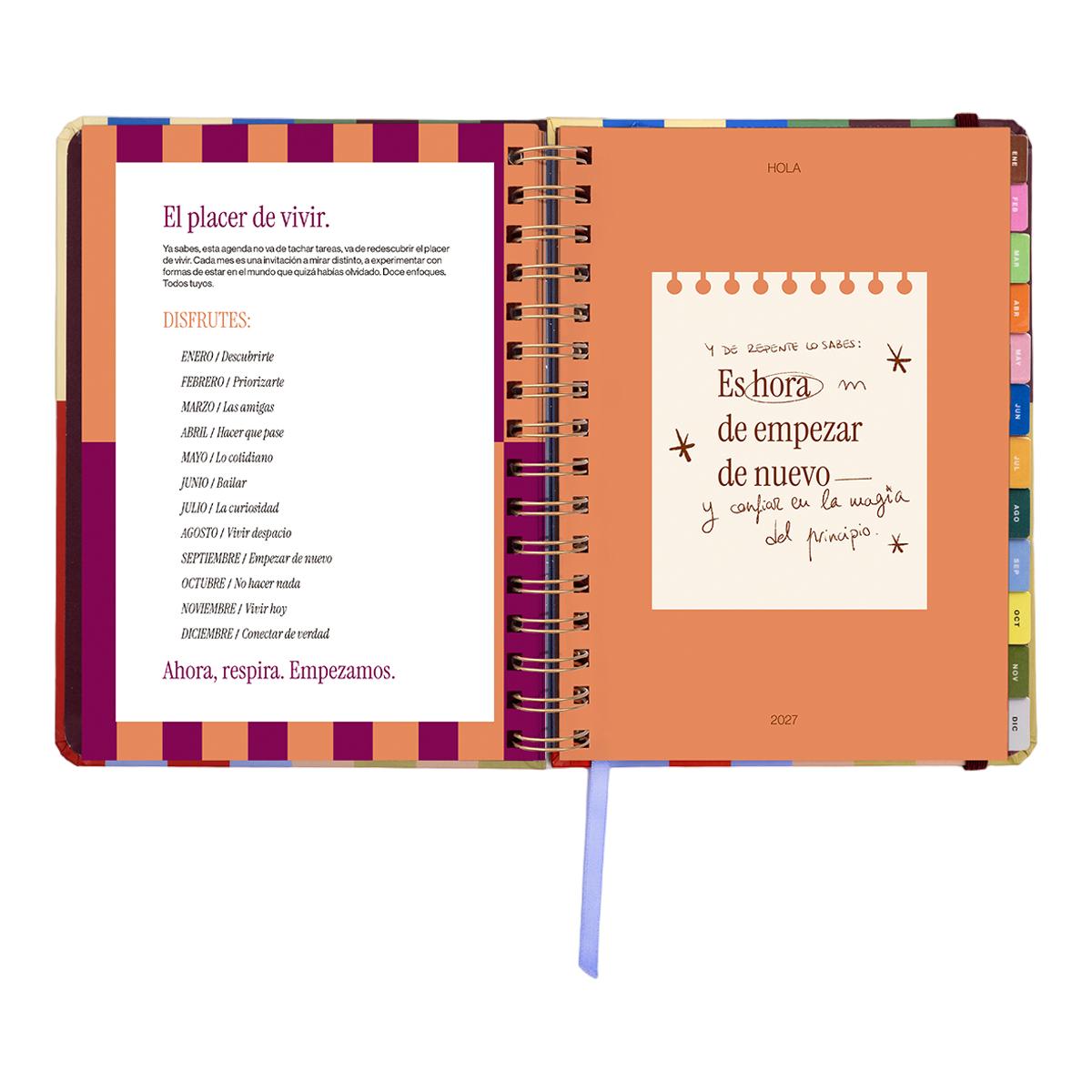 Agenda Anual 12 Meses 2027 168x220 mm Vista Semanal Copenhague UO Espanhol Multicolor-9