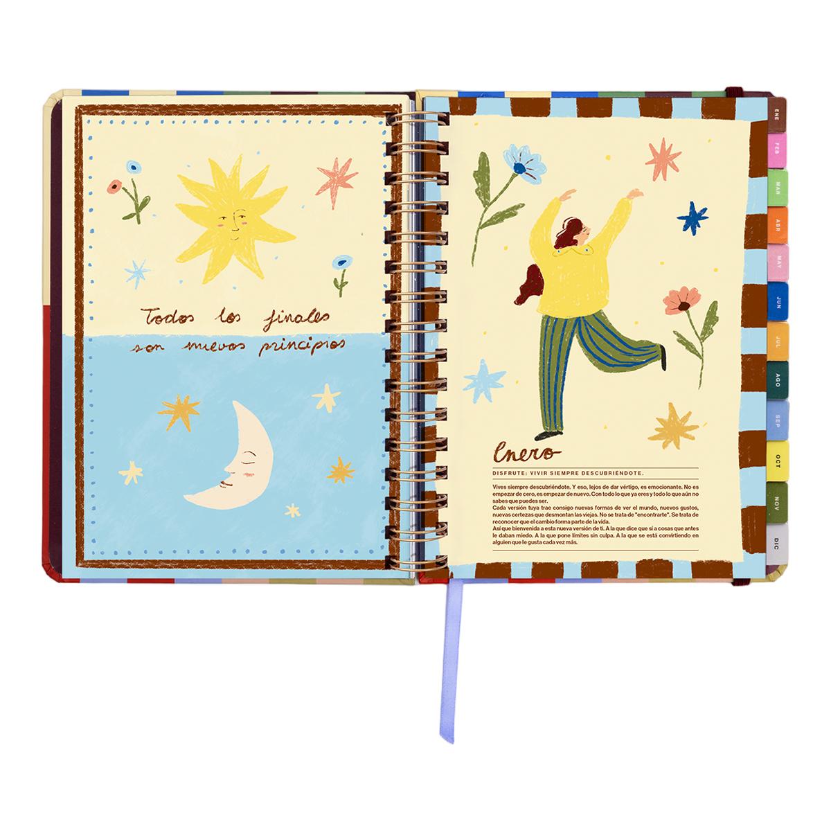 Agenda Anual 12 Meses 2027 168x220 mm Vista Semanal Copenhague UO Espanhol Multicolor-10
