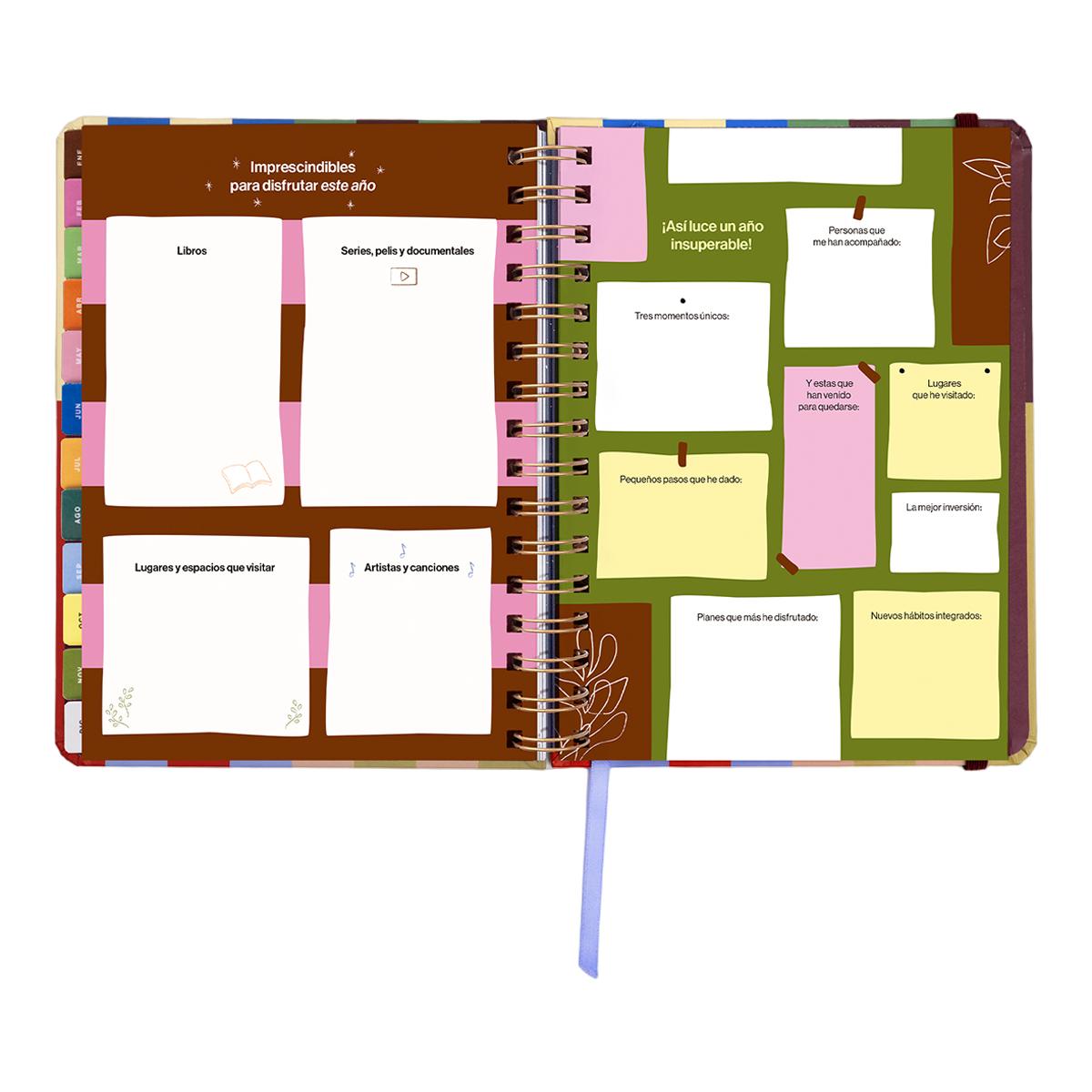 Agenda Anual 12 Meses 2027 168x220 mm Vista Semanal Copenhague UO Espanhol Multicolor-16