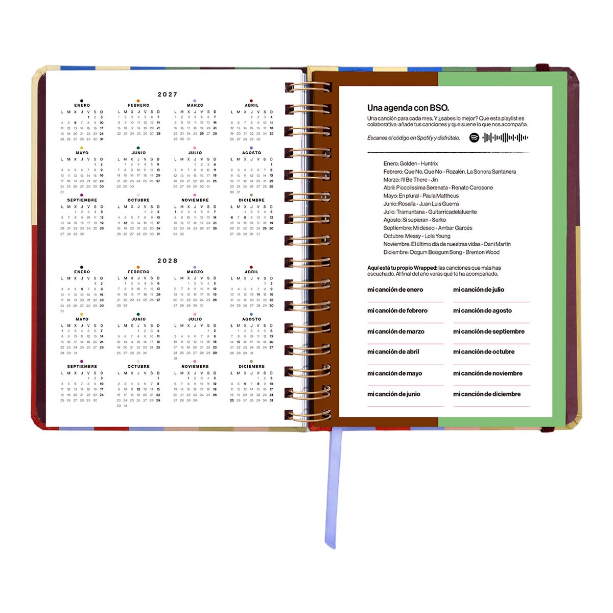 Agenda Anual 12 Meses 2027 168x220 mm 1 Dia por Página Copenhague UO Espanhol Multicolor-4