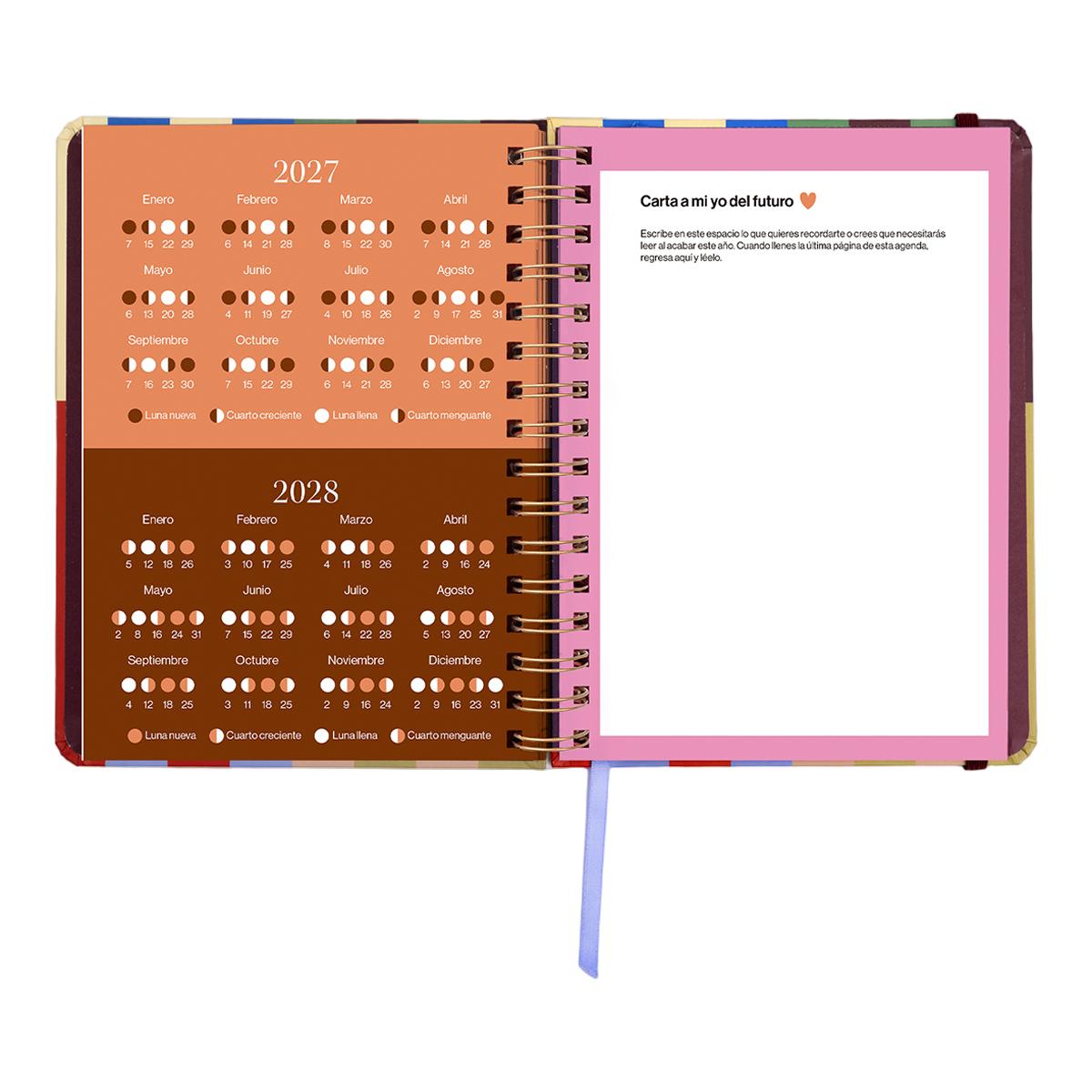 Agenda Anual 12 Meses 2027 168x220 mm 1 Dia por Página Copenhague UO Espanhol Multicolor-6