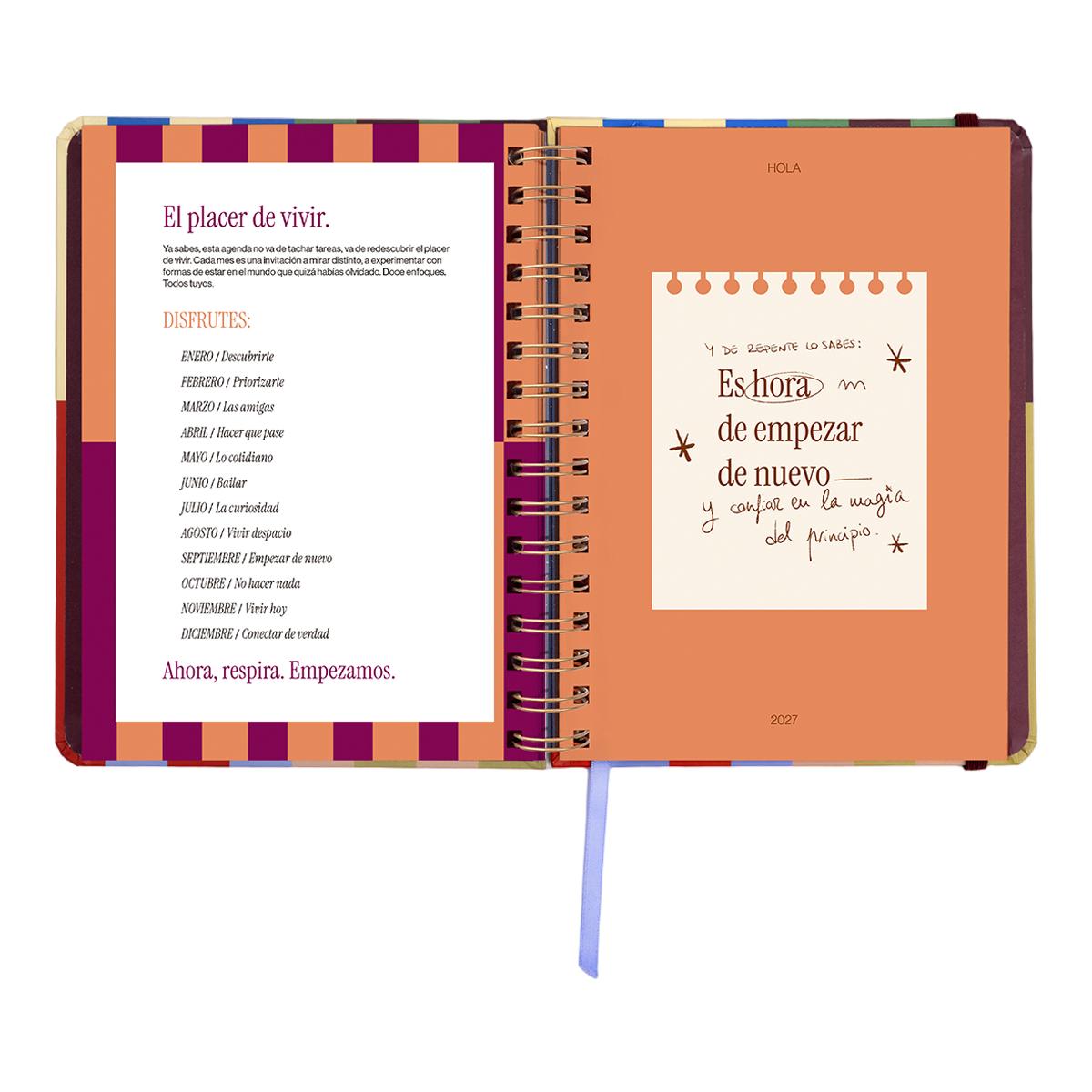 Agenda Anual 12 Meses 2027 168x220 mm 1 Dia por Página Copenhague UO Espanhol Multicolor-10