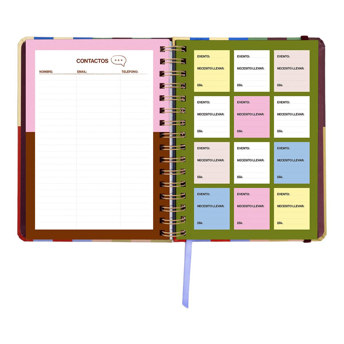 Agenda Anual 12 Meses 2027 168x220 mm 1 Dia por Página Copenhague UO Espanhol Multicolor-18