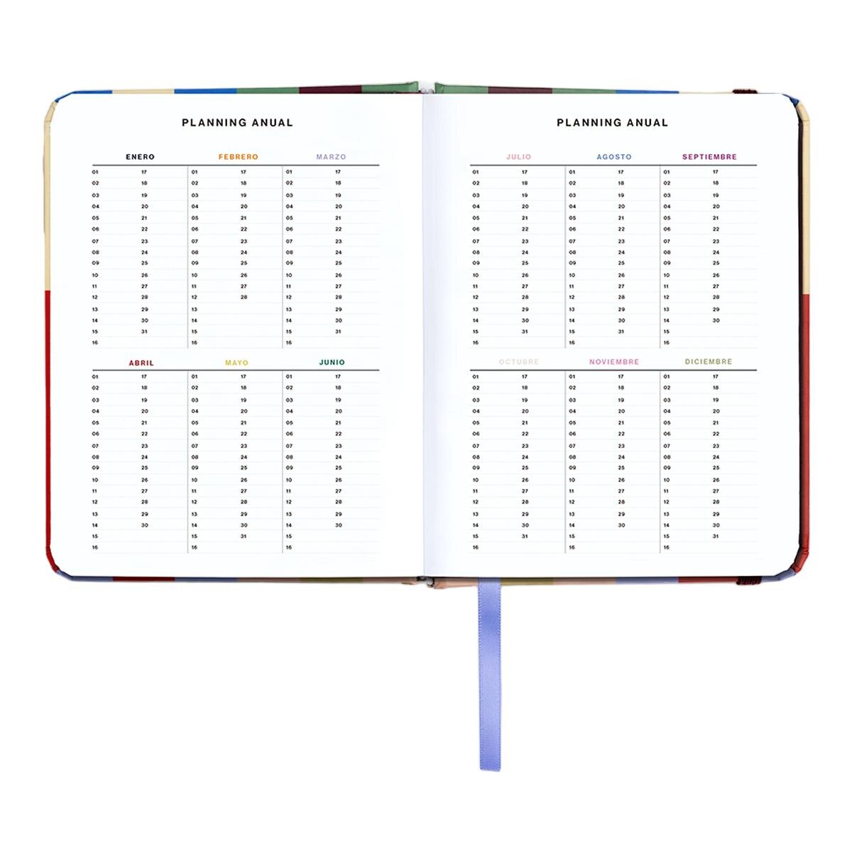 Agenda Anual 12 Meses 2027 128x154 mm Mini Vista Semanal Copenhague UO Espanhol Multicolor-6