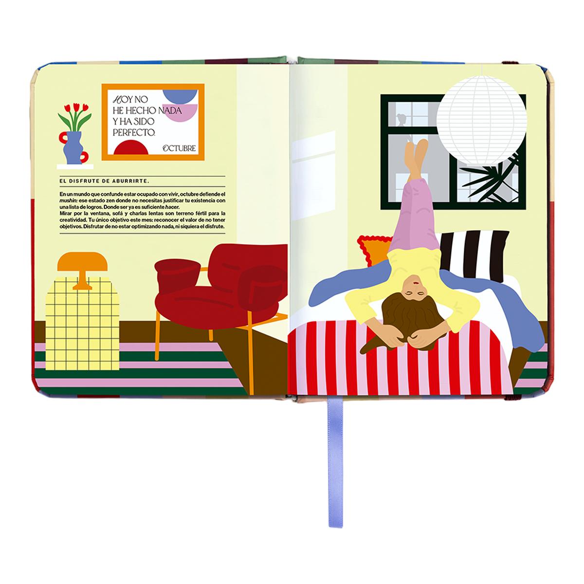 Agenda Anual 12 Meses 2027 128x154 mm Mini Vista Semanal Copenhague UO Espanhol Multicolor-12