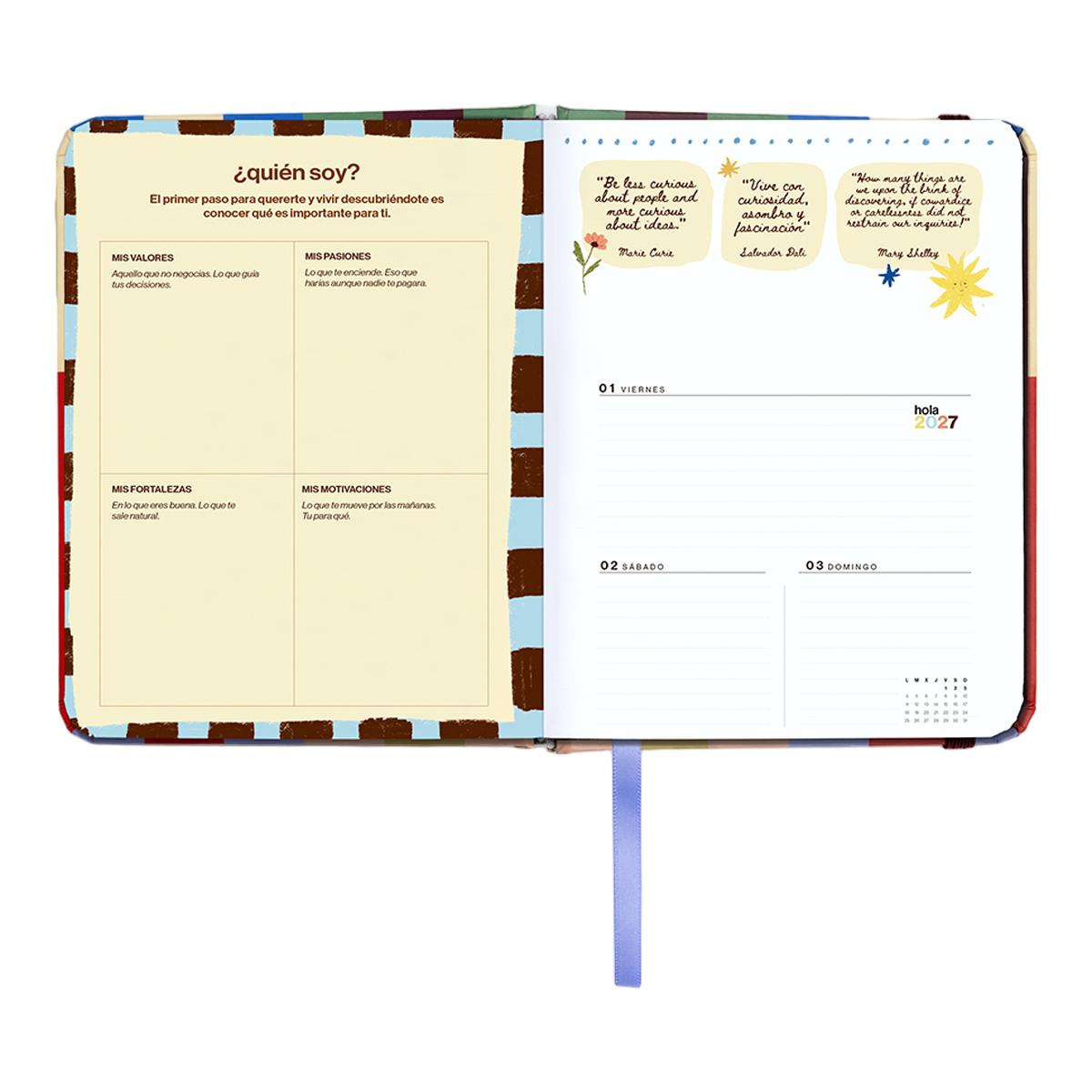 Agenda Anual 12 Meses 2027 128x154 mm Mini Vista Semanal Copenhague UO Espanhol Multicolor-14