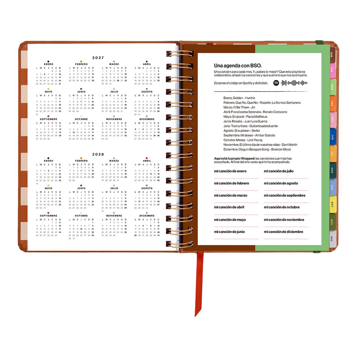 Agenda Anual 12 Meses 2027 168x220 mm Vista Semanal Sunset UO Espanhol Multicolor-4