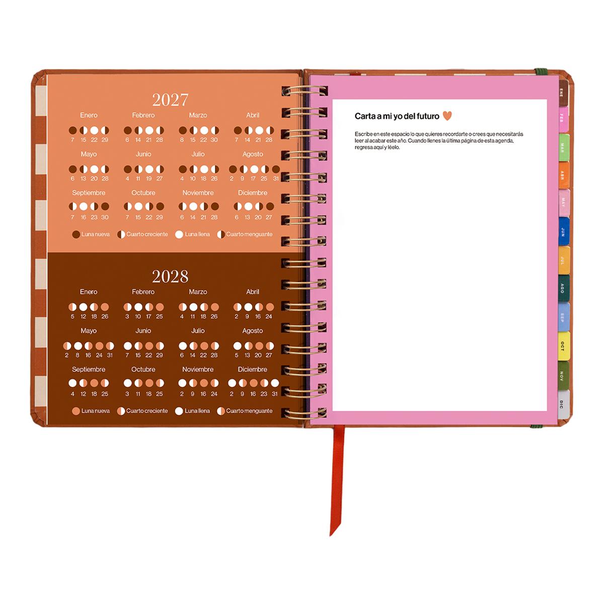 Agenda Anual 12 Meses 2027 168x220 mm Vista Semanal Sunset UO Espanhol Multicolor-6