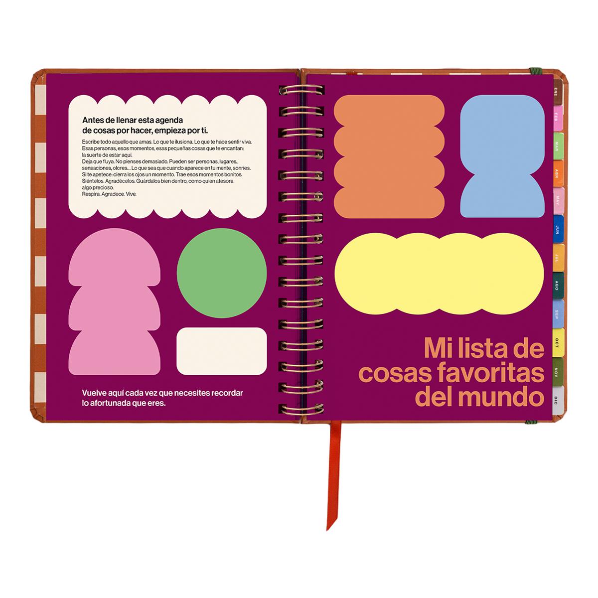 Agenda Anual 12 Meses 2027 168x220 mm Vista Semanal Sunset UO Espanhol Multicolor-9