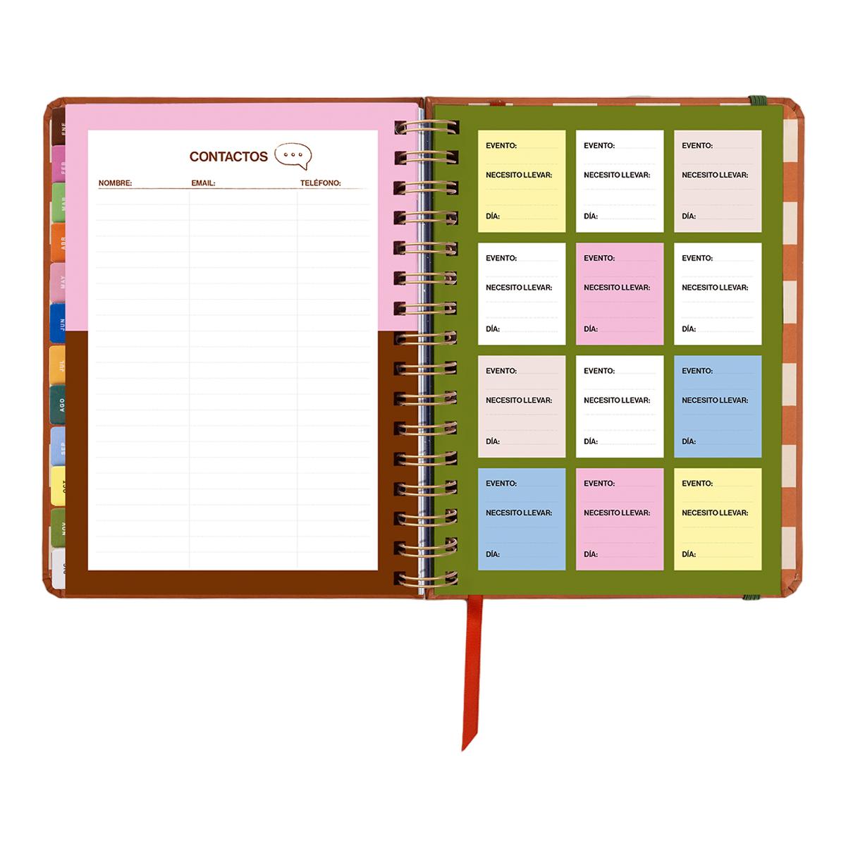 Agenda Anual 12 Meses 2027 168x220 mm Vista Semanal Sunset UO Espanhol Multicolor-18