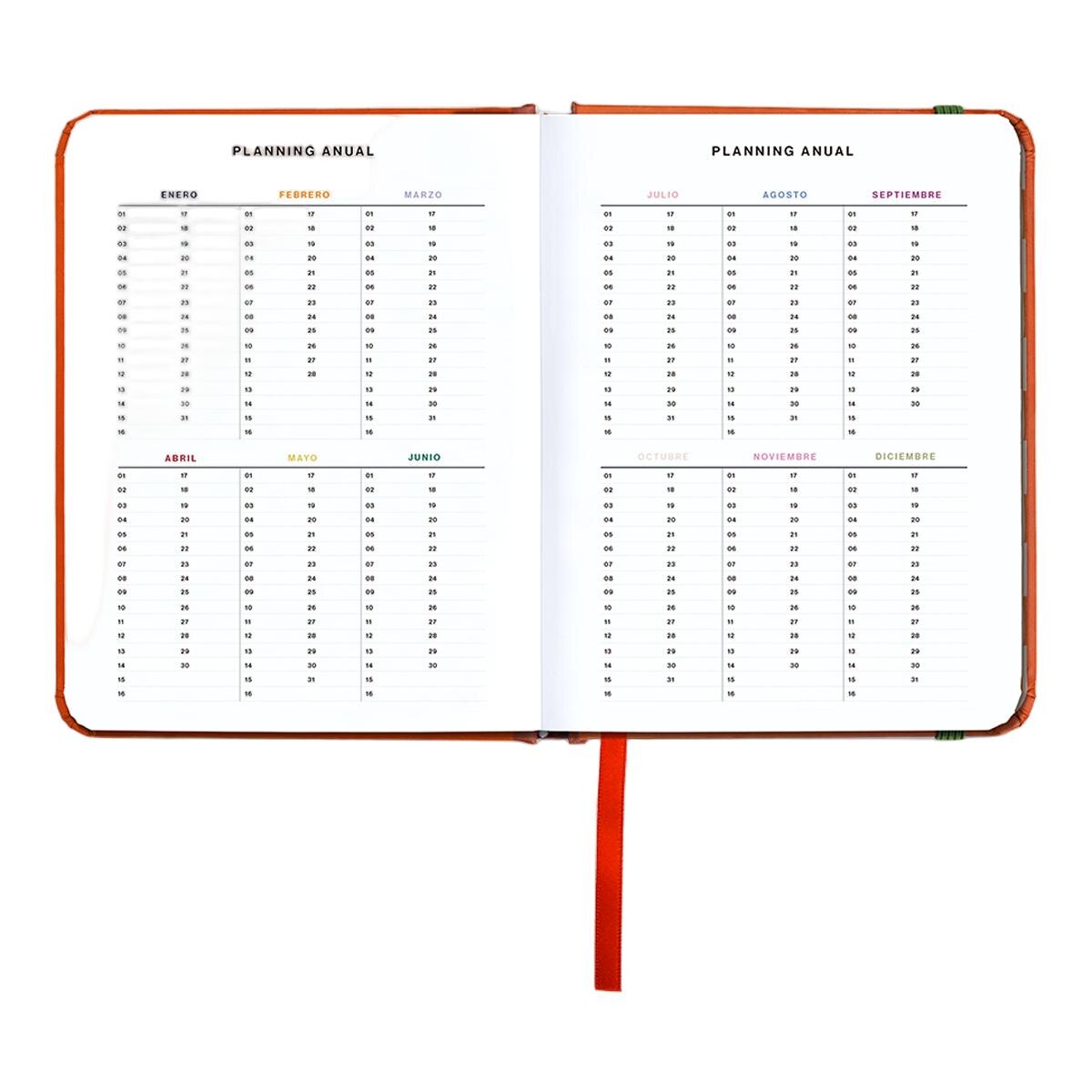 Agenda Anual 12 Meses 2027 128x154 mm Mini Vista Semanal Sunset UO Espanhol Multicolor-6