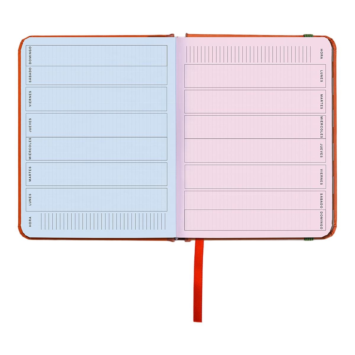 Agenda Anual 12 Meses 2027 128x154 mm Mini Vista Semanal Sunset UO Espanhol Multicolor-8