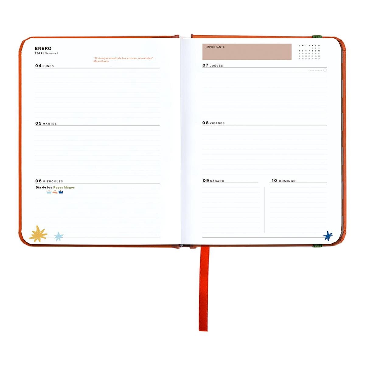 Agenda Anual 12 Meses 2027 128x154 mm Mini Vista Semanal Sunset UO Espanhol Multicolor-15