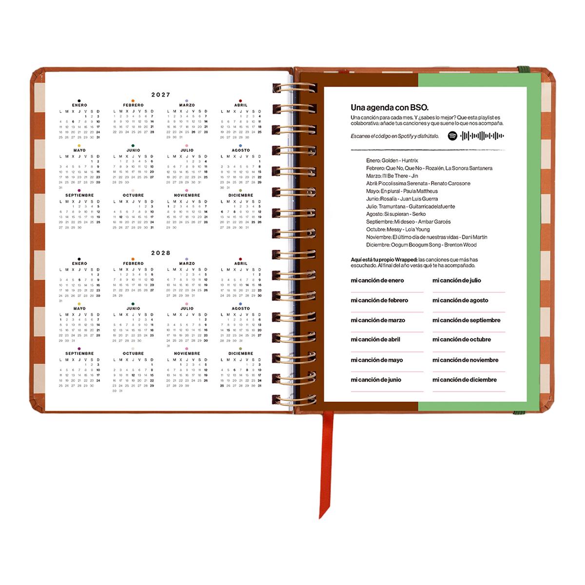 Agenda Anual 12 Meses 2027 168x220 mm 1 Dia por Página Sunset UO Espanhol Multicolor-4