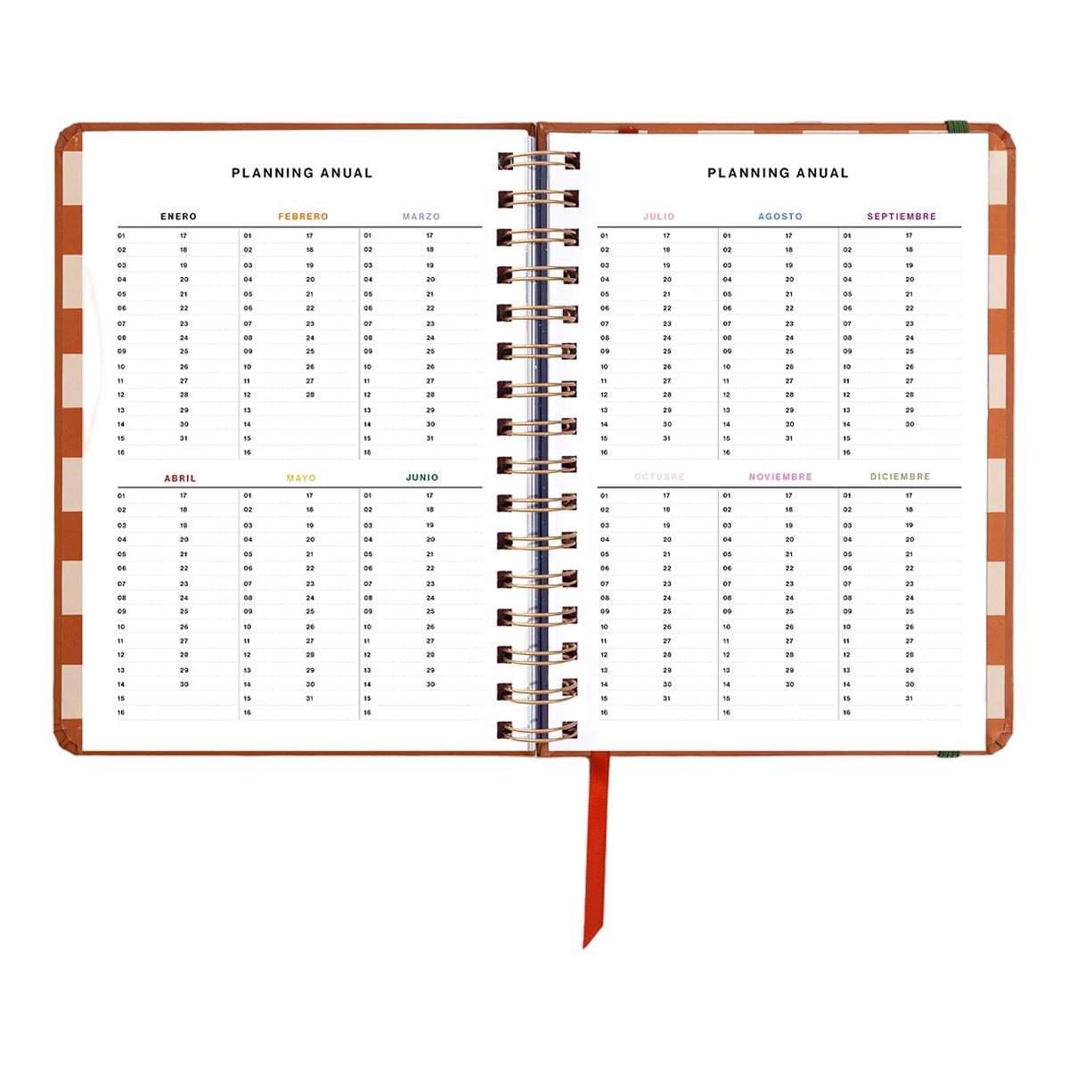 Agenda Anual 12 Meses 2027 168x220 mm 1 Dia por Página Sunset UO Espanhol Multicolor-5