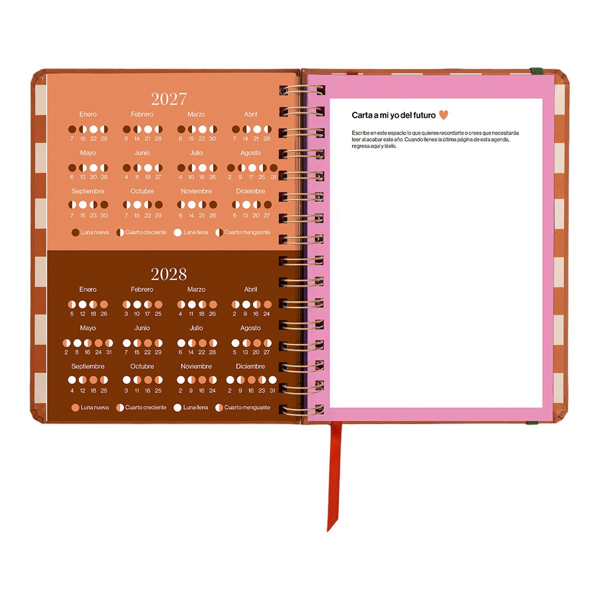 Agenda Anual 12 Meses 2027 168x220 mm 1 Dia por Página Sunset UO Espanhol Multicolor-6