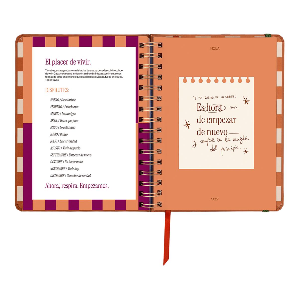 Agenda Anual 12 Meses 2027 168x220 mm 1 Dia por Página Sunset UO Espanhol Multicolor-10