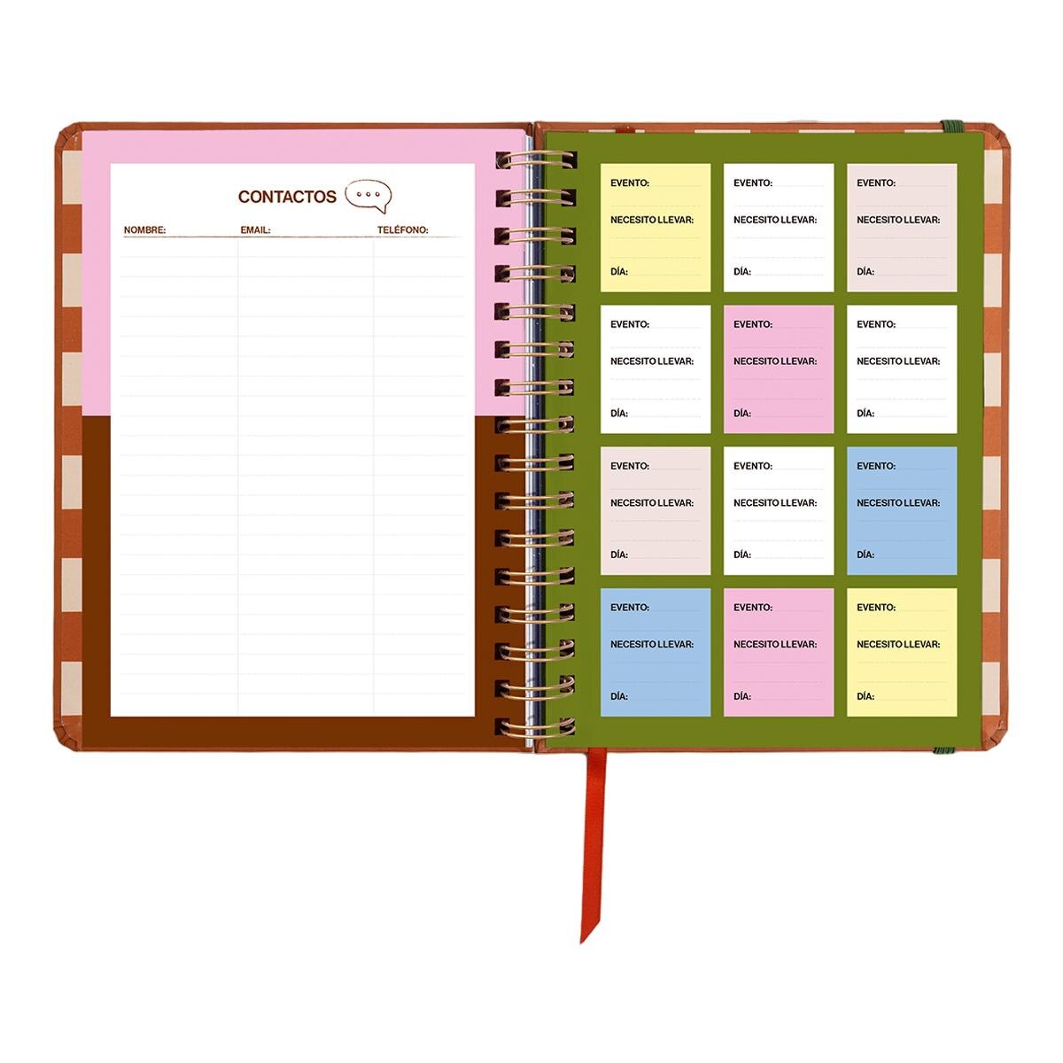 Agenda Anual 12 Meses 2027 168x220 mm 1 Dia por Página Sunset UO Espanhol Multicolor-18