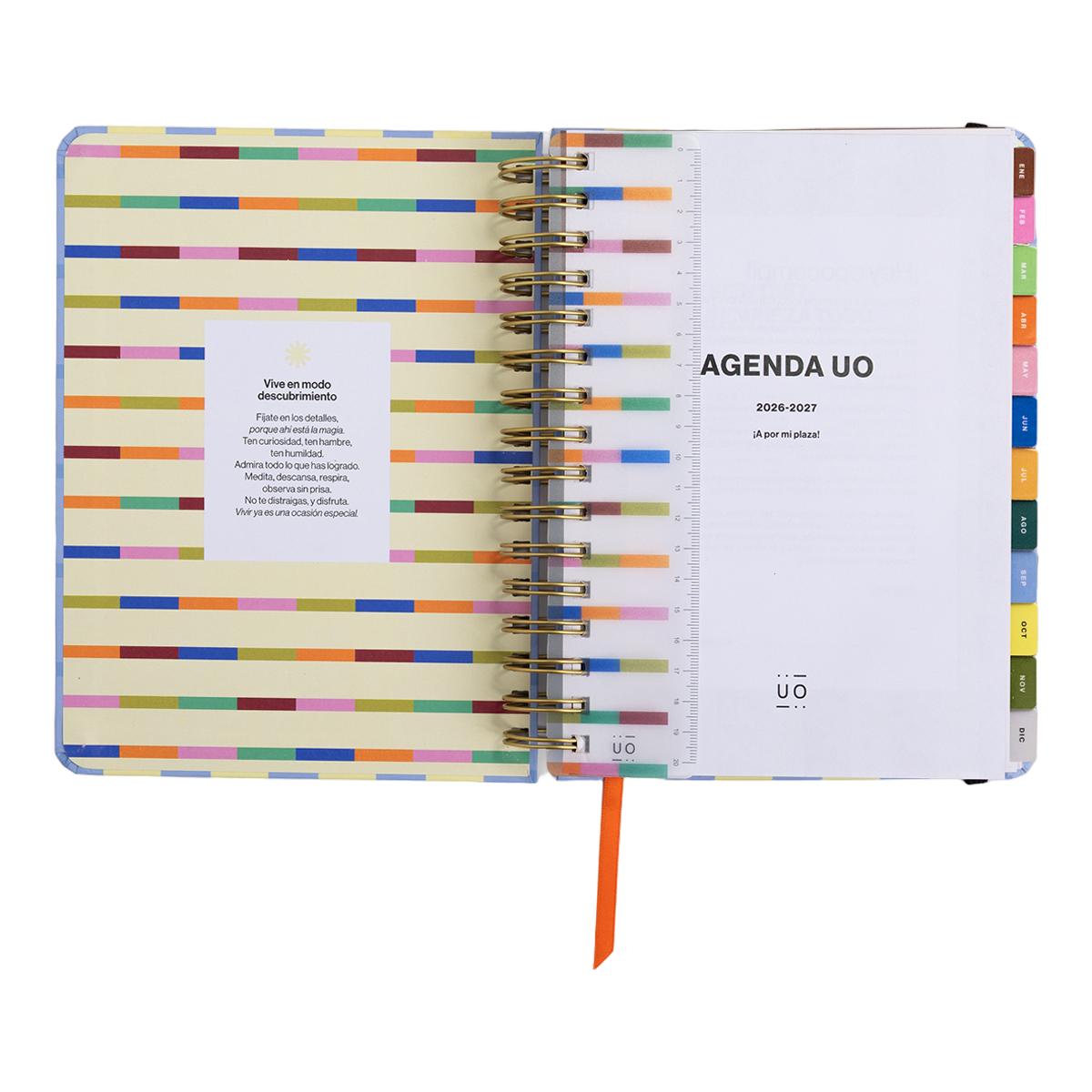 Agenda Anual 12 Meses 2027 168x220 mm Vista Semanal Opoagenda UO Espanhol Multicolor-2