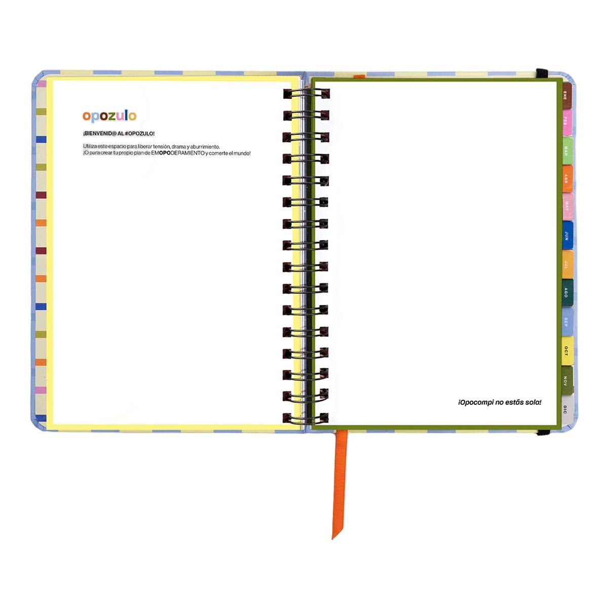 Agenda Anual 12 Meses 2027 168x220 mm Vista Semanal Opoagenda UO Espanhol Multicolor-7