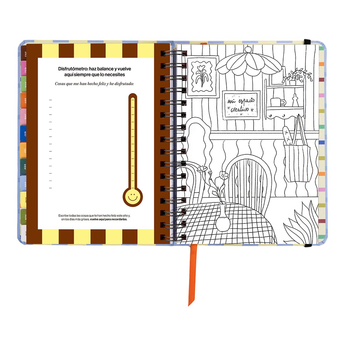 Agenda Anual 12 Meses 2027 168x220 mm Vista Semanal Opoagenda UO Espanhol Multicolor-11